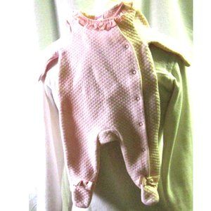 Baker Pink Romper Quilted Padded Newborn One Piece Warm Sleepsuit Sleeper NB